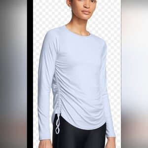 Under Armour Motion Long  Sleave Light Blue Athletic Pullover  Top Women's S